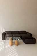 Sala Chocolate Bar 3 plazas + ottoman