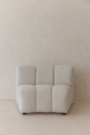 Sillón curved bouclé 1 plaza