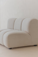 Sillón curved bouclé 1 plaza